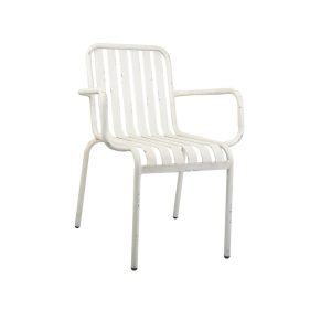 כסא קייפטאון צבע לבן עם ידיות